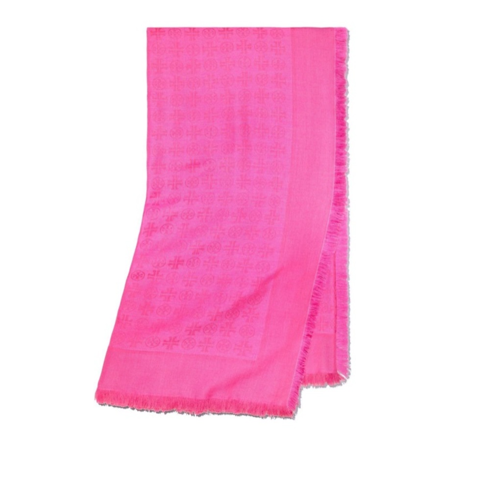 Tory Burch NWT Logo Jaquard Traveller Scarf